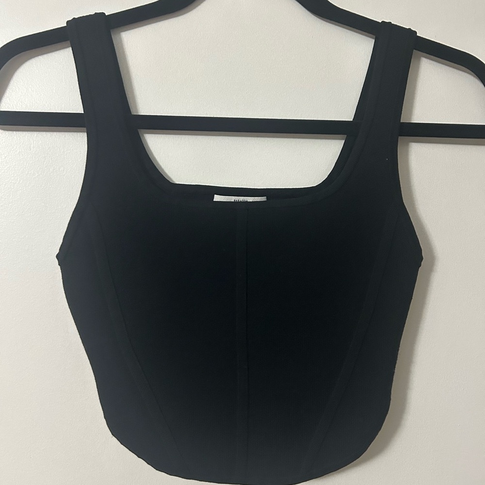 Babaton Black Sculpt Knit Top